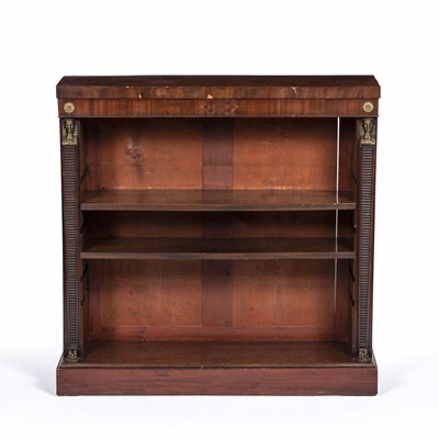 Lot 159 - A 19th century mahogany open bookcase with two...