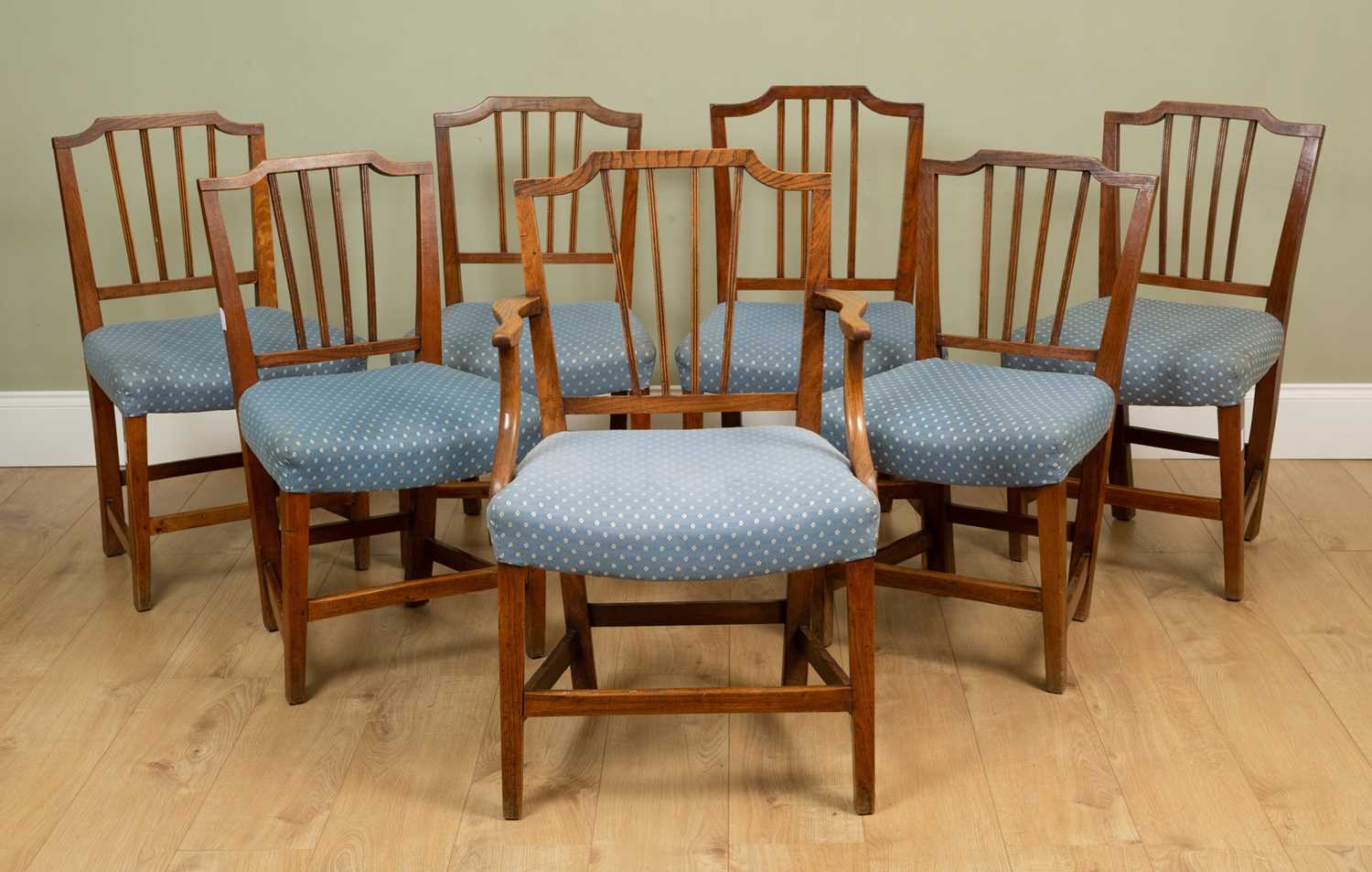 Lot 194 - A set of 19th century country made hardwood...