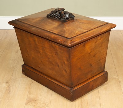 Lot 191 - A 19th century mahogany cellarette of sarcophagus form