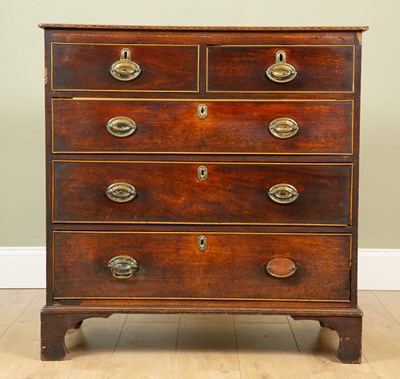 Lot 324 - A chest of drawers, mahogany, with three...