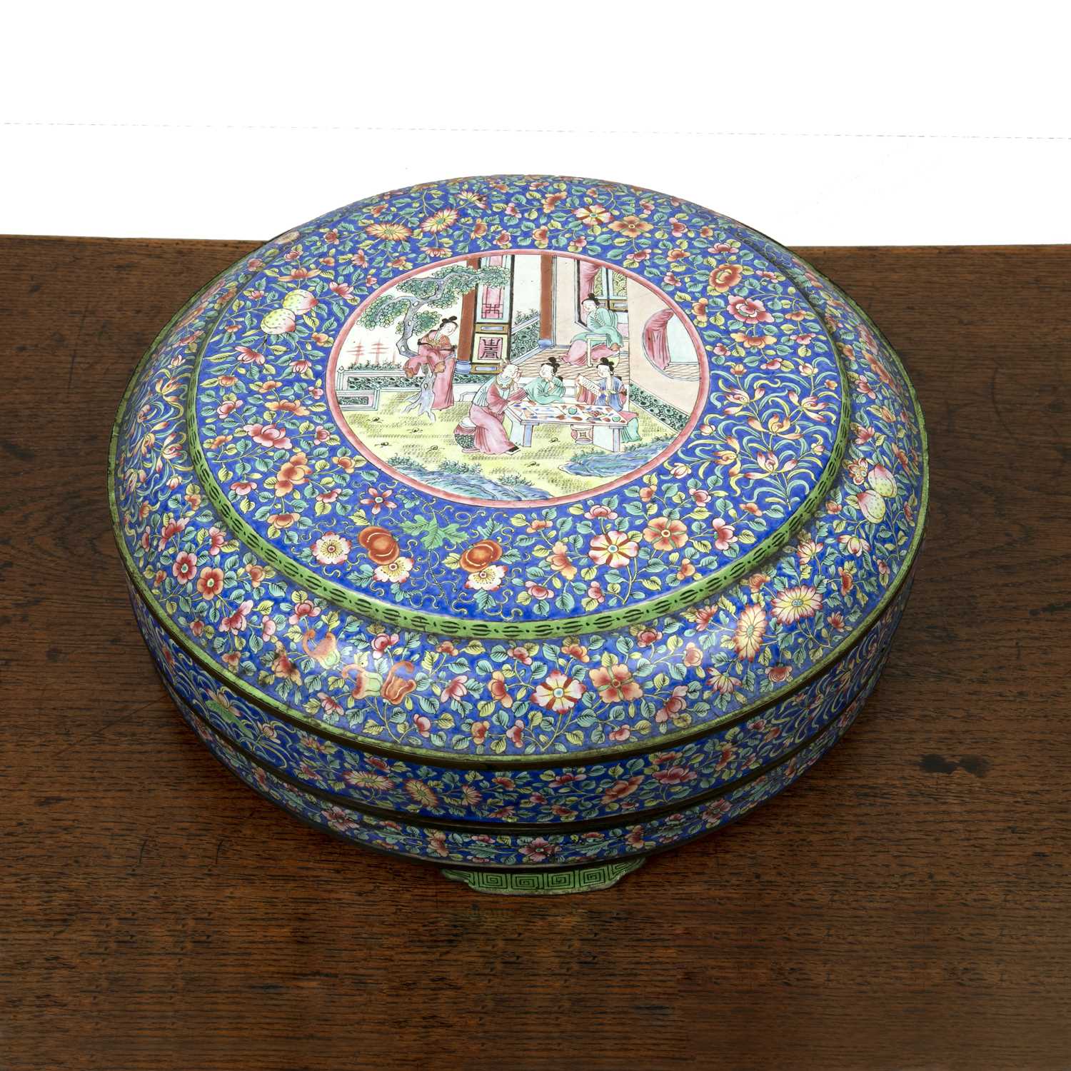 Lot 67 - Large Canton enamel hors d'oeuvre set Chinese,...