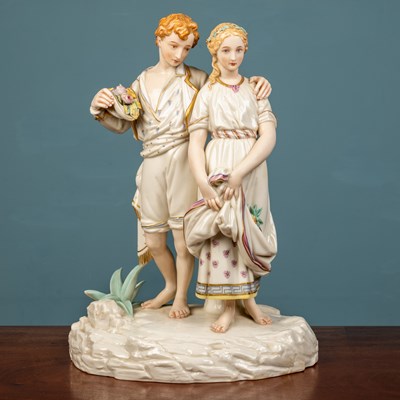 Lot 20 - A Royal Worcester Hadley figural group