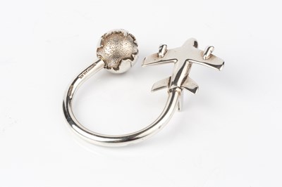 Lot 151 - A silver keyring by Tiffany & Co, in the form...
