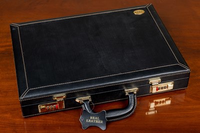 Lot 213 - A Gucci-style combination lock leather...