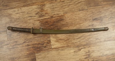 Lot 479 - Samurai sword Japanese, 2nd World War with a...