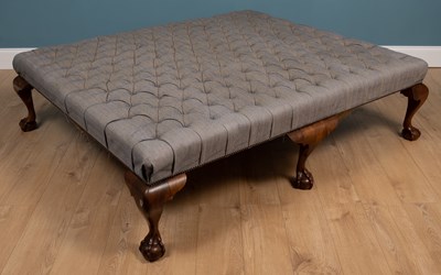 Lot 36 - A large Country House button upholstered stool