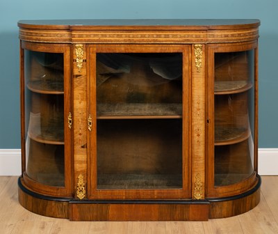 Lot 341 - A 19th century walnut credenza