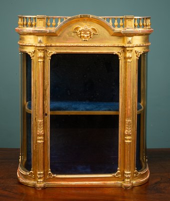 Lot 148 - A small 19th century gilt wall cabinet