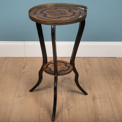 Lot 308 - A walnut veneer top tripod wine table, with...