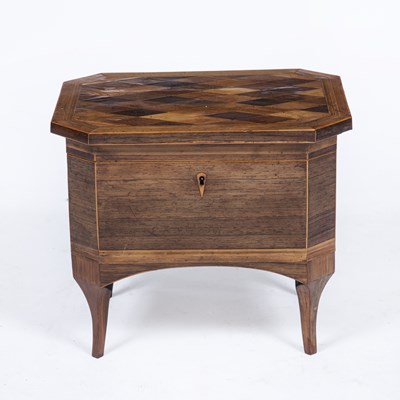 Lot 114 - An early 19th century rosewood tea caddy...