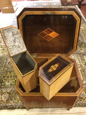 Lot 114 - An early 19th century rosewood tea caddy...