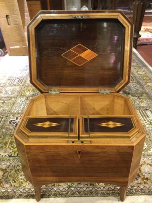 Lot 114 - An early 19th century rosewood tea caddy...