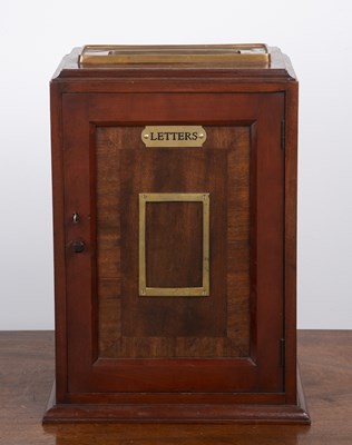 Lot 40 - Large mahogany Country House style post box...