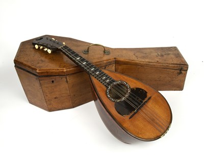 Lot 143 - A late 19th century Italian rosewood mandolin...