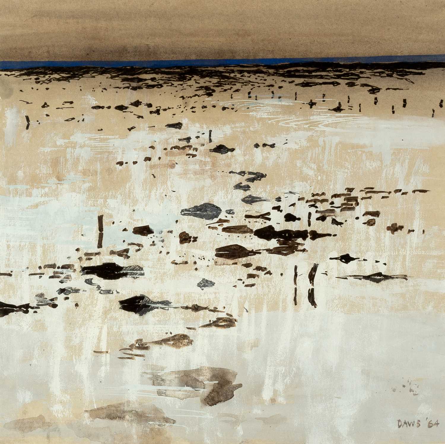 Lot 17 - Lawrence Daws (b.1927) Beach at Low Tide, 1964...