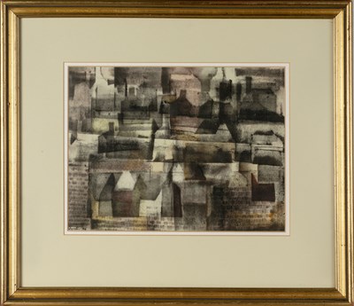 Lot 54 - Bryan Wynter (1915-1975) Town, 1946 signed and...