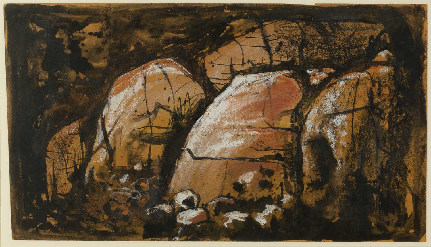 Lot 125 - John Piper (1903-1992) Rocks at Nant Ffrancon,...