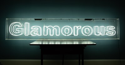 Lot 427 - A large neon 'Glamorous' sign