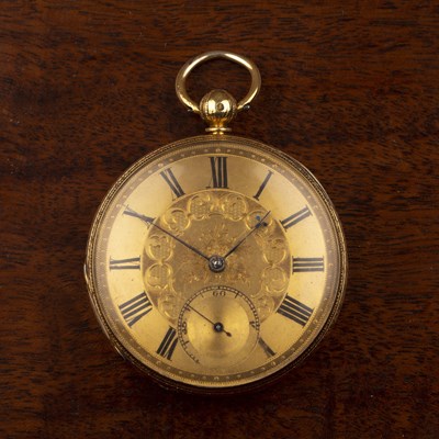 Lot 240 - Victorian 18ct gold cased pocket watch the...