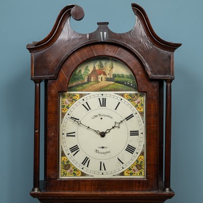 Lot 388 - A 19th century mahogany cased thirty-hour longcase clock