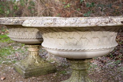 Lot 1128 - A pair of Haddonstone garden urns