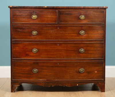 Lot 294 - A mahogany bow front chest of drawers, two...