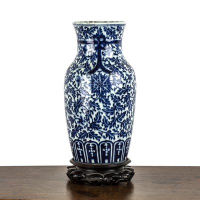 Lot 46 - Blue and white flared vase Chinese, 19th...