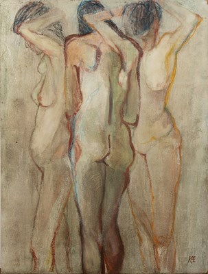 Lot 125 - 20th Century School 'Untitled nude study, oil...