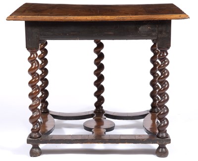 Lot 44 - A William and Mary marquetry walnut side table...