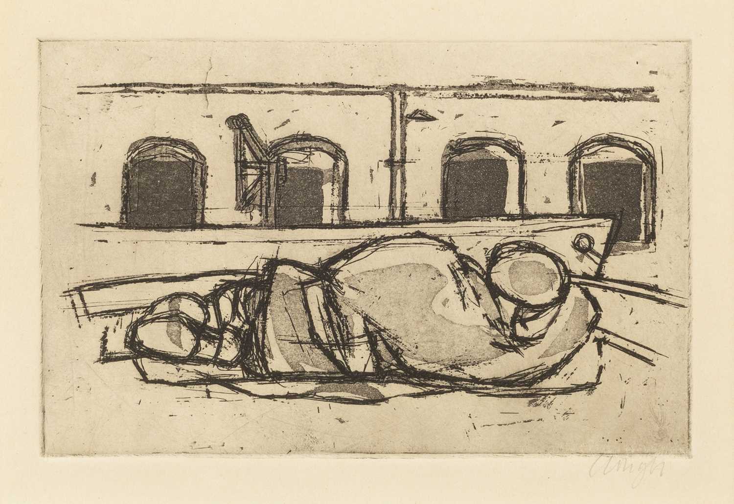 Lot 119 - Prunella Clough (1919-1999) Man Asleep on a...