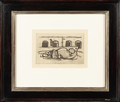 Lot 119 - Prunella Clough (1919-1999) Man Asleep on a...