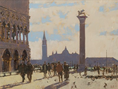 Lot 221 - David Sawyer (b.1961) Winter Skies, Piazzetta...