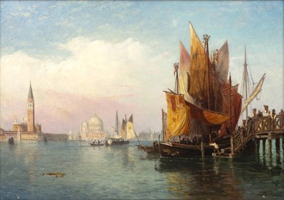 Lot 317 - Thomas Pyne (1843-1935) 'Venice, Early Morning;...