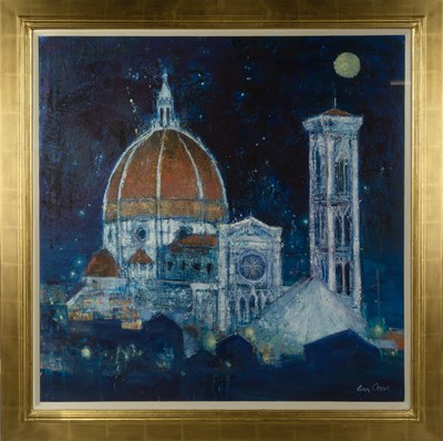 Lot 381 - Ann Oram (b.1956) Florence Cathedral against...