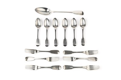 Lot 617 - A collection of silver flatware, to include...