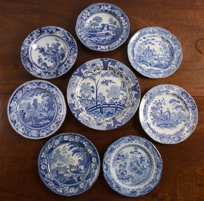 Lot 245 - Eight blue and white transfer printed bowls...