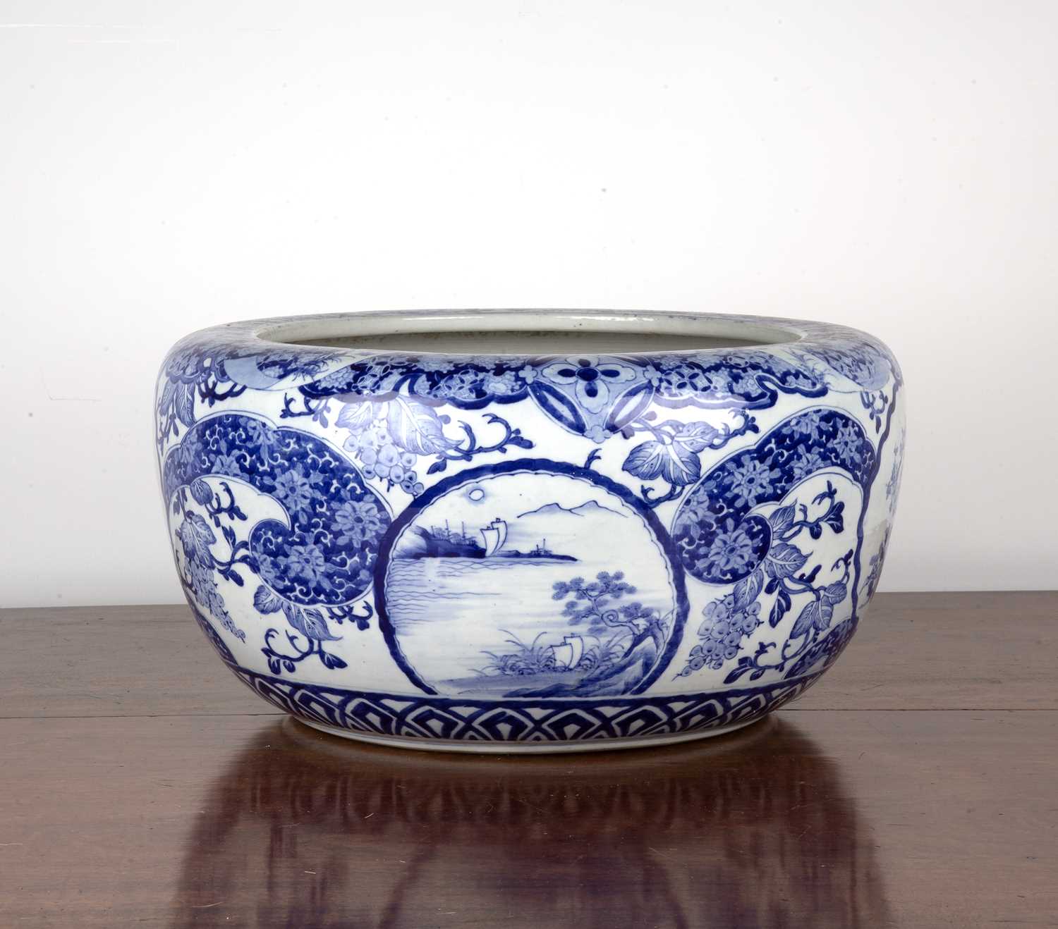 Lot 207 - Japanese fish bowl or footbath Late 19th/early...