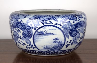 Lot 207 - Japanese fish bowl or footbath Late 19th/early...