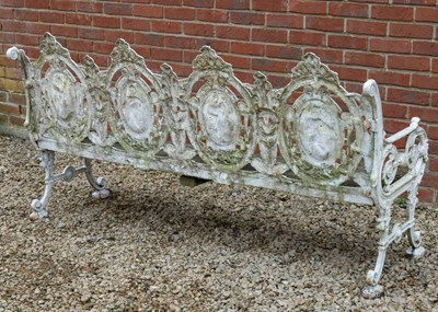 Lot 1201 - A Victorian cast iron garden seat