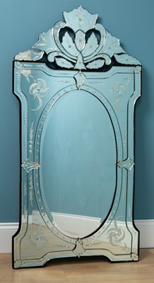 Lot 360 - A Venetian style glass mirror