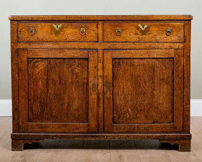 Lot 284 - A 19th century oak side cabinet