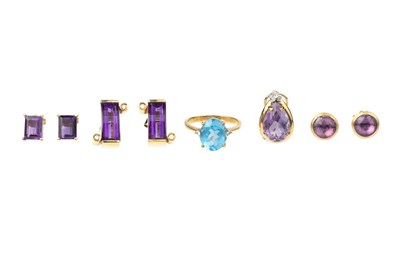 Lot 297 - A collection of gem set jewellery, comprising...