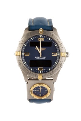 Lot 182 - A titanium 'Aerospace' wristwatch by Breitling,...