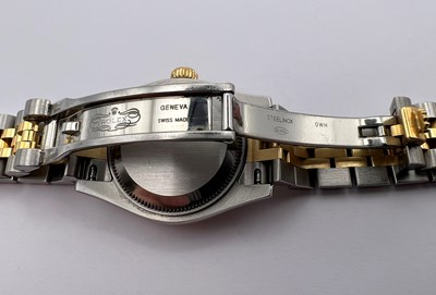Lot 188 - A lady's stainless steel and yellow gold...