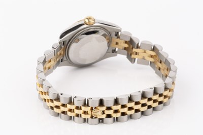 Lot 188 - A lady's stainless steel and yellow gold...