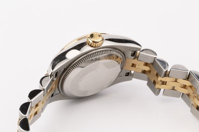Lot 188 - A lady's stainless steel and yellow gold...