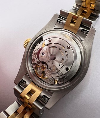 Lot 188 - A lady's stainless steel and yellow gold...