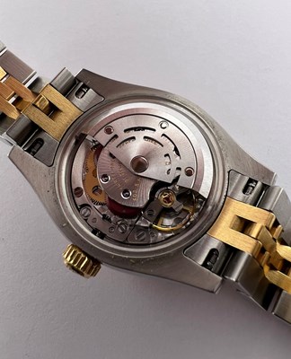 Lot 188 - A lady's stainless steel and yellow gold...