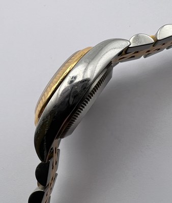 Lot 188 - A lady's stainless steel and yellow gold...