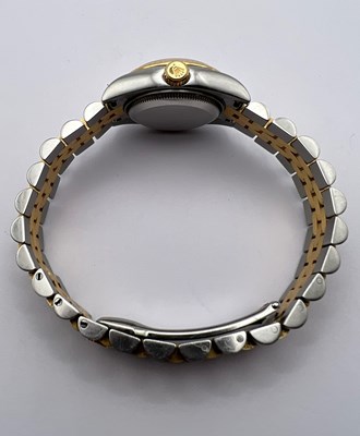 Lot 188 - A lady's stainless steel and yellow gold...